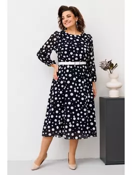 Платье 1-2729 синий