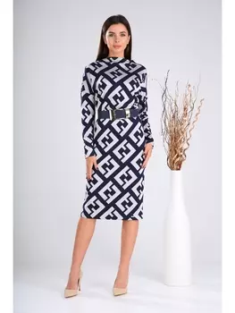 Платье 2030 синий+серебро