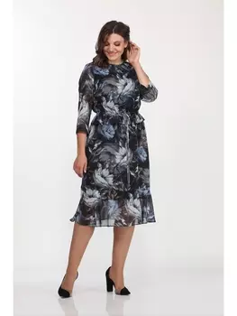 Платье 2031 синие тона