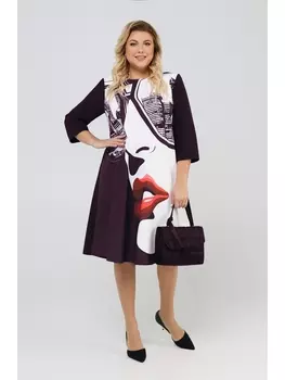 Платье 2037 баклажан