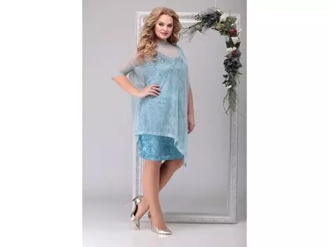 Платье 2042 голубой