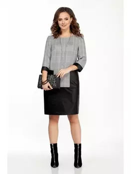 Платье 2053 черно-белый