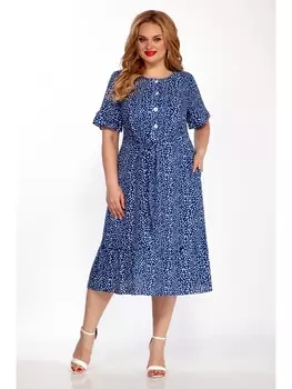 Платье 2068/1 синий принт