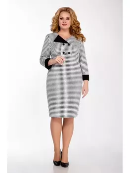 Платье 2117 черно-белый