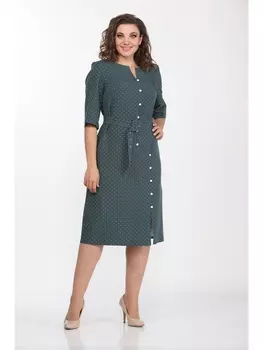 Платье 2119/7 Бирюзовый горошек