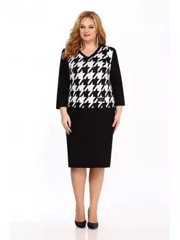 Платье 2119 черно-белый