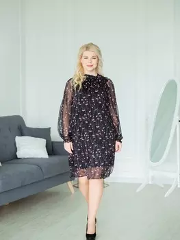 Платье 2172 черный, красный