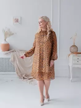 Платье 2172 охра