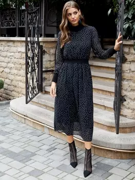 Платье 2183 черно-белый