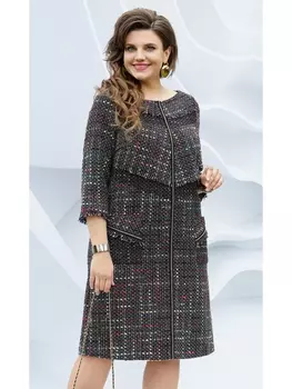 Платье 21933 диз.клетка меланж
