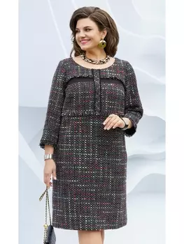 Платье 21943 диз.клетка меланж