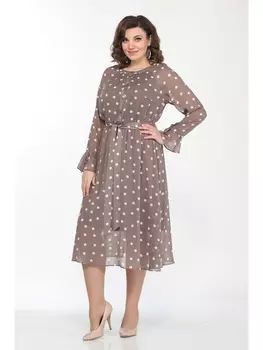 Платье 2204 Кофейный горошек