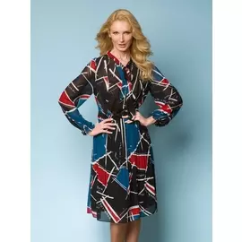 Платье 2219 синий+черный