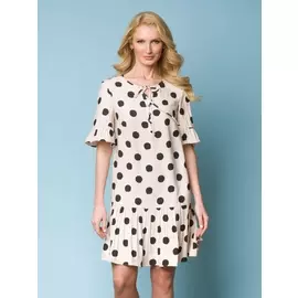 Платье 2223 молочный+черный