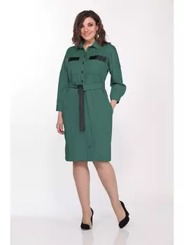 Платье 2230 изумрудный с черным