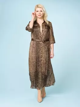 Платье 2243 бежевый+черный