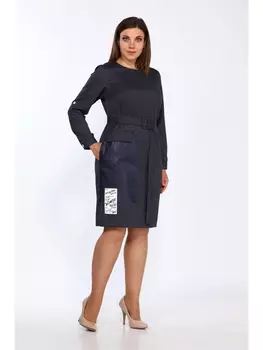 Платье 2304-1 темно-синий с белым