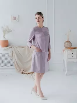 Платье 2394 розово-серый