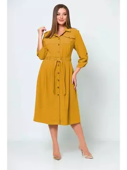 Платье 2539 горчица