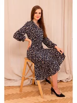 Платье 2542 темно-синий