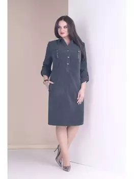 Платье 258а дымчатая бирюза