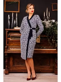 Платье 2836 синий белый