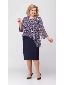 Платье 30-19 пудровый ажур