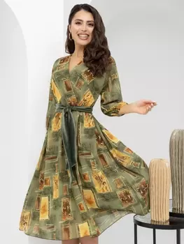 Платье 338987 (Изящное сияние (грин, с поясом))