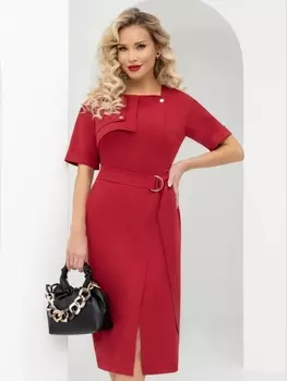 Платье Я онлайн (рэд, с поясом)