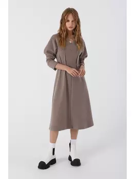 Платье 3442 серо-коричневый