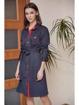 Платье 3651 синий+красный