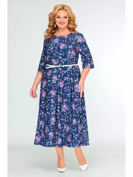Платье 397 cиний в цветы