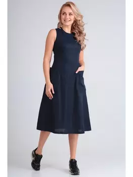 Платье 4008 синяя нов