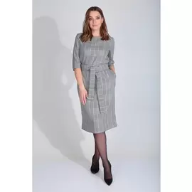 Платье 420-088 черно-белая клетка