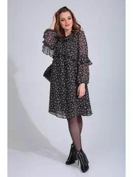 Платье 420-121 красные цветочки