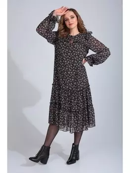 Платье 420-131 красные цветочки