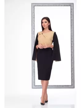 Платье 461 черное+золото