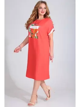 Платье 4682 красный