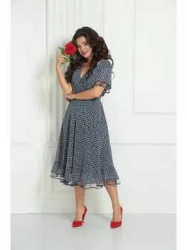 Платье 566А синий