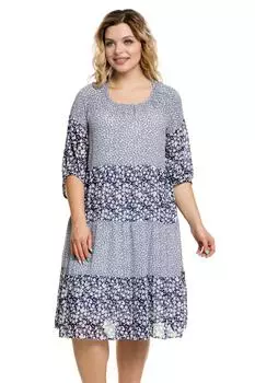 Платье 5в591синебелый