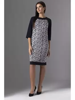 Платье 613 темно-синий+молоко