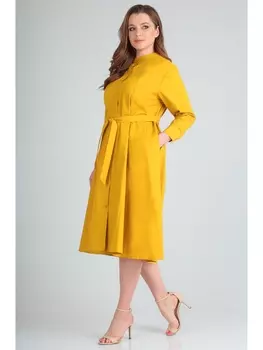 Платье 6546 горчица