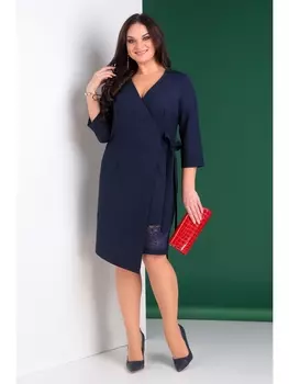 Платье 676-темно-синий