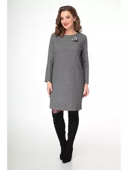 Платье 7114 серая «лапка»