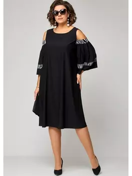 Платье 7145 черный+зебра