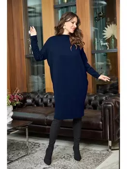 Платье 726 т.синий