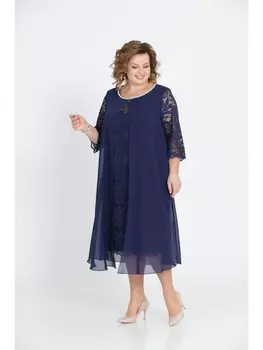 Платье 749-синий