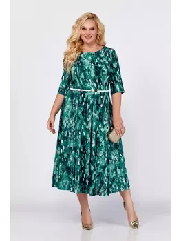 Платье 764 светлый малахит, принт «цветные камни»