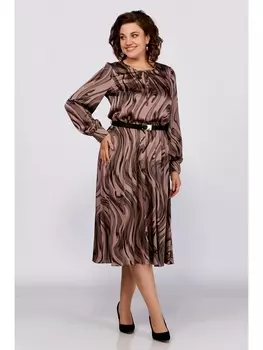 Платье 787 cветлый тауп, принт «разводы»