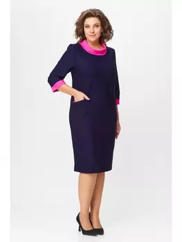 Платье 790 синий с розовым